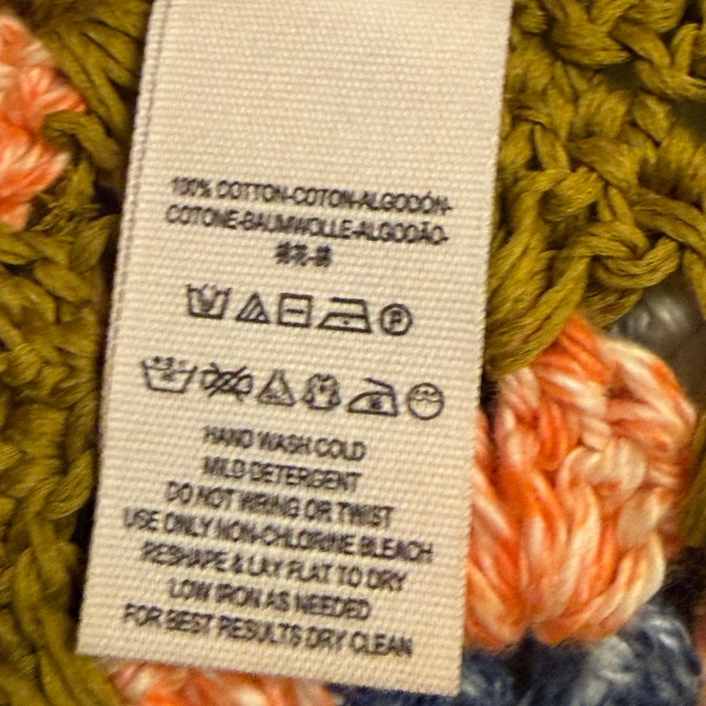 Free People “ Summer of Love “NWT Size M/L Multicolor Crochet Fringe Tank Top - Picture 11 of 15